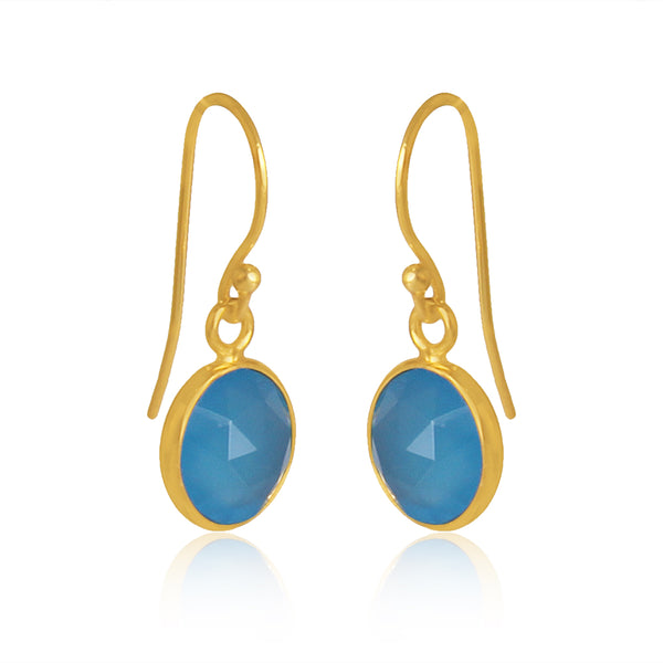Blue Chalcedony Earrings