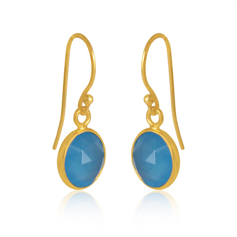 Blue Chalcedony Earrings