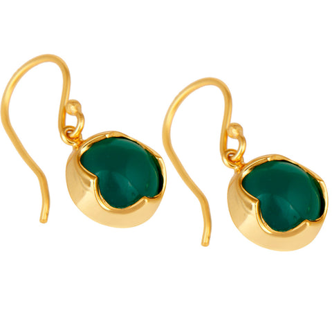 Emerald Flower Earrings