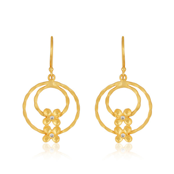 Gold Pendant Earrings