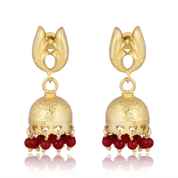 Coral Gold Earrings
