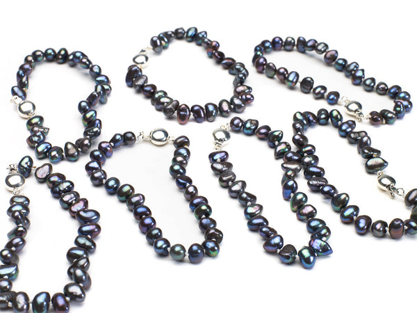 Petrol Pearl Bracelet